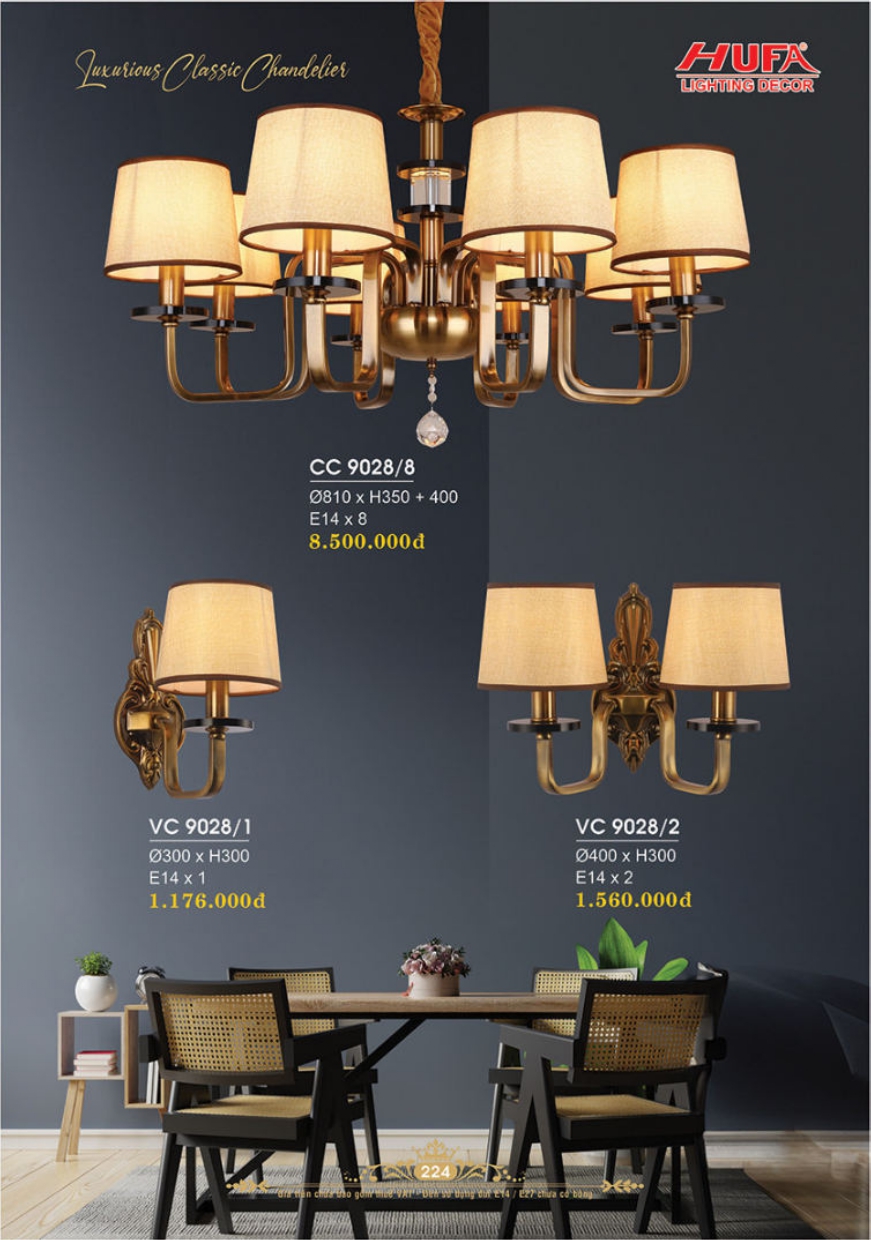 Bảng giá đèn trang trí HUFA